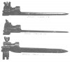 2-T4, T5 and T6 test bayonets for the M1 Carbine.JPG